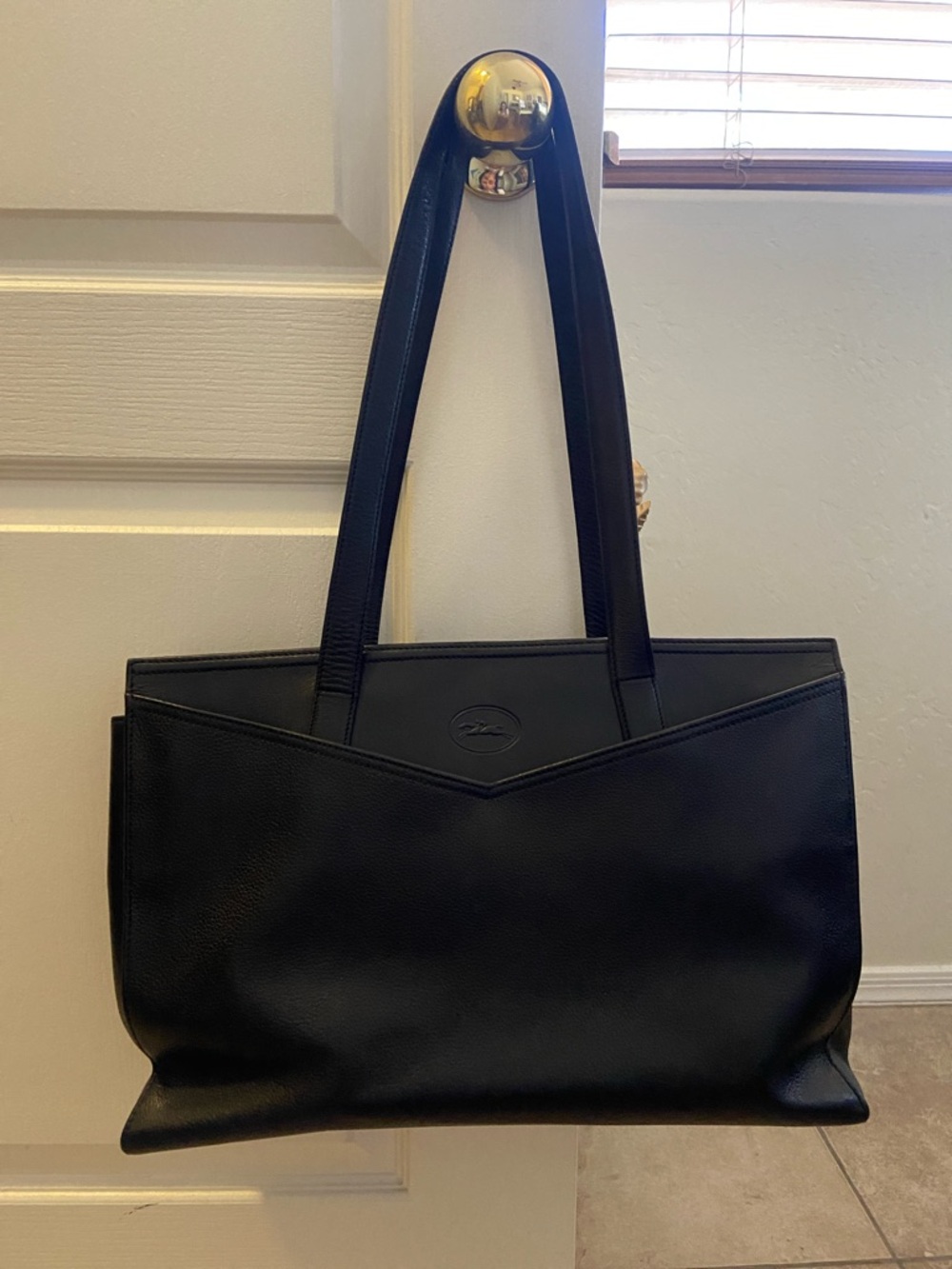 Longchamp Leather Black Tote